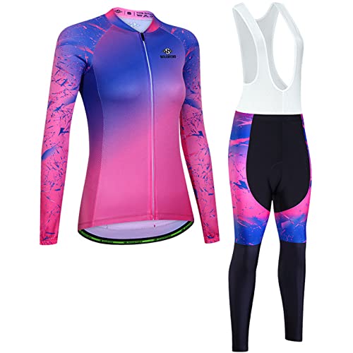 Maillot cyclisme femme avec pantalon à bretelles et coussin 3D