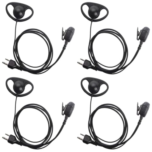 Auricular en forma de D para excursiones y seguridad con radios Midland LXT juego de 4