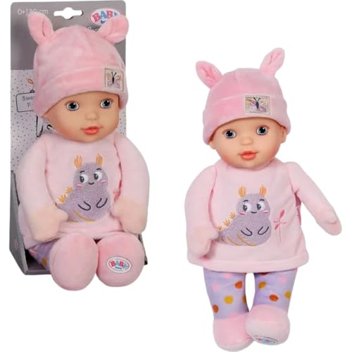 BABY Born for Babies Sweetie Pink weiche 30 cm Puppe mit pinkem Stoffkörper und integrierter Rassel 838730 Zapf Creation