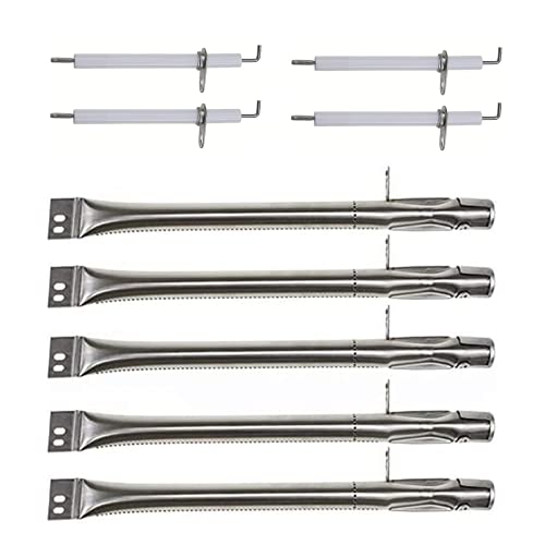 Hisencn Grill Burner Replacement for Brinkmann Brinkman 810-2511-S, 810-2512-S, 810-3660-S, 810-4220-S Gas Grill Models, 15 5/16 inch Stainless Steel Burner Pipe Tube
