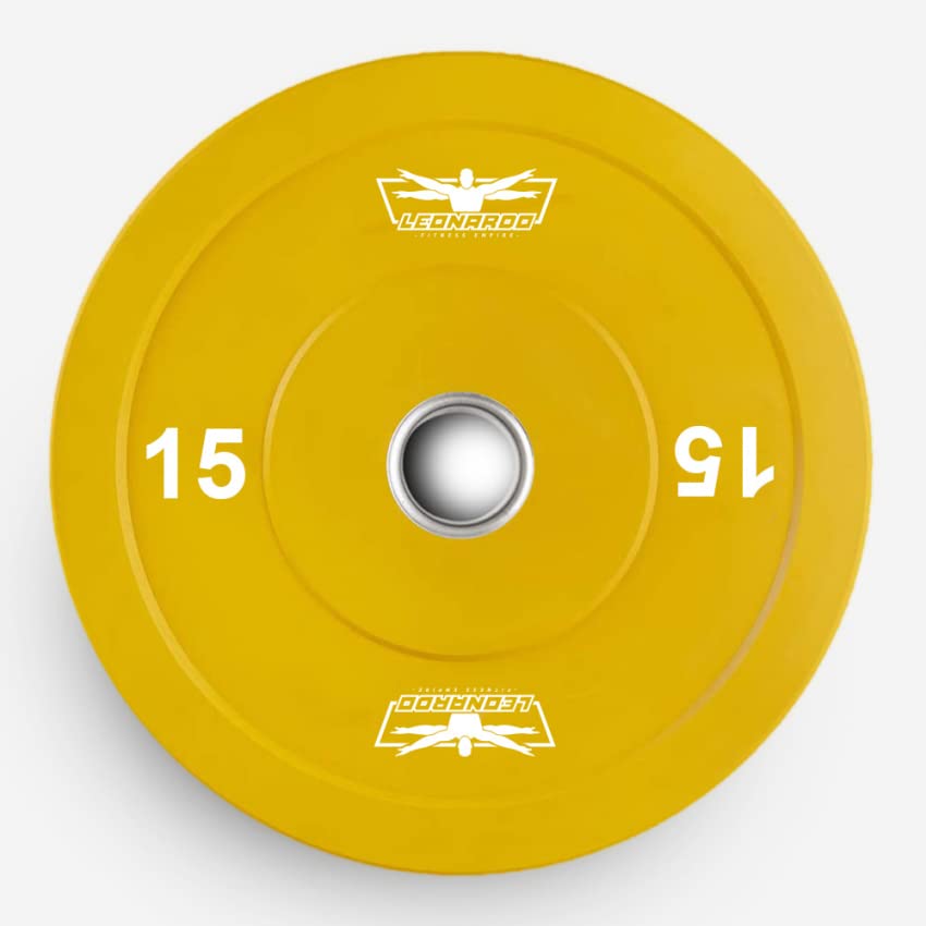 Produce Shop 2 x 15 kg Dischi Bumper olimpionici Gomma e Acciaio 50mm Cross Training Hanzo