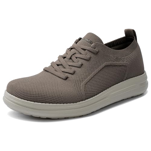 Image of PROMOLA Wide Toe Box Shoes for Men Casual Dress Shoes Wide Width Non Slip Walking Shoes with Arch Support