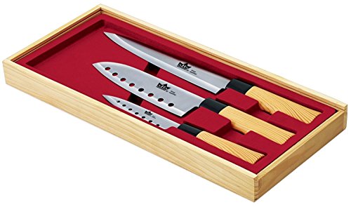 SBS Messerset Nara 3-teilig mit Holzkasten, Holz