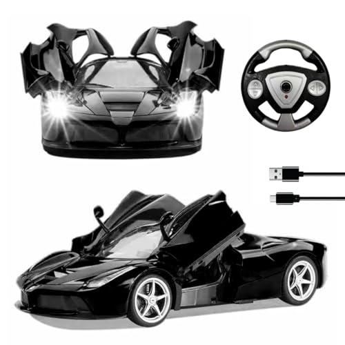 Image of Wembley Remote Control Car Toy | 1:16 Scale Ferrari Sports Racing Car | High Speed RC Car with Door Opening, LED Light & Rechargeable Battery | 2WD Remote Cars for Boys 7-14 Years