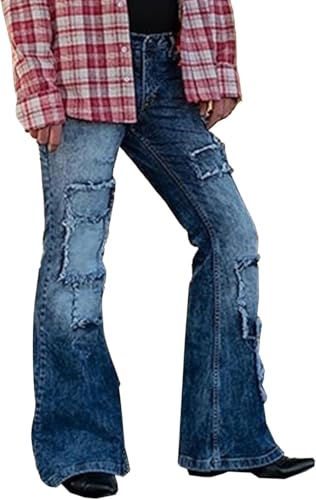 Mens Vintage Leg Disco Jeans Vintage Bell Bottom Men Denim Pants Stretch Retro Bell Flared 70s Jean Pants