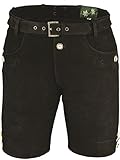 Klassische Lederhose mit Gürtel 100% Nubuk Leder