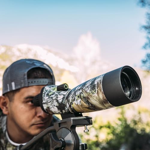 BARSKA Blackhawk 20-60 x 60 wodoodporny prosty zakres punktowy ze statywem, miękka torba do przenoszenia i twarde etui premium (kamoflauge)