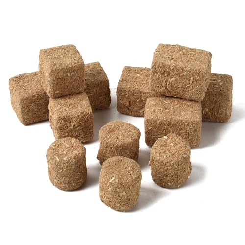 HUIANER Miniature Hay Bales 12PCS Mini Hay Bales in 3 Shapes Miniature Haystack Decoration for Dollhouse, Mini Farm Scene, Diorama and Micro Landscape Craft Accessories