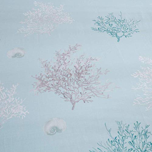 Brandream 7-Piece Nautical Bed in a Bag Coastal Beach Seashells Bedding Set King Size 100% Cotton (Quilt+Pillow Shams+Bed Sheets+Pillow Cases) - Image 8