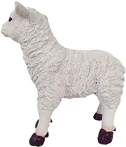 Taotenish Sheep Statues Resin Goat Lamb Statue Outdoor Statues For Garden Decor, Wedding Party Decor - Standing Left #TOP3