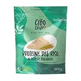 Proteine del Riso in Polvere Bio - 80% Proteina - 1Kg. Proteine Naturalmente Senza Lattosio e Glutine. Proteine Vegane Vegetali e Biologiche Senza Zucchero. Organic and Vegan Rice Protein Powder.