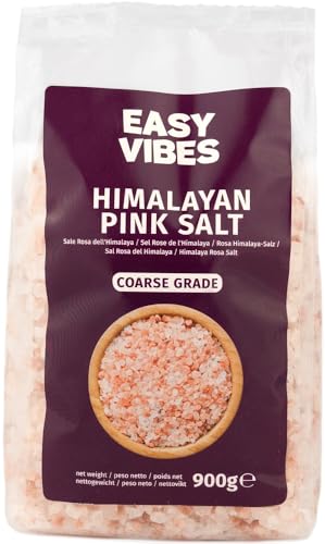 Easy Vibes - Sel Rose de l'Himalaya 900g (GROS Sel) - Non Raffiné | Naturel | De Punjab Pakistan