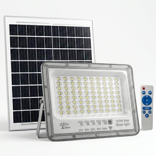 Image of Epyz 100Watt Solar Flood Light, Cold White, Pack of 1