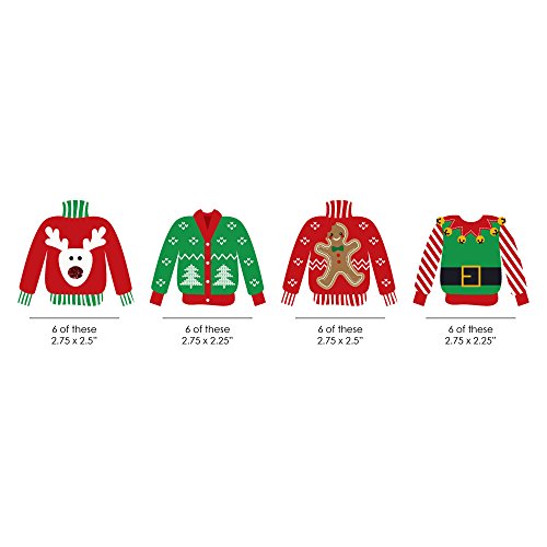 Set de 24 pitillos decorativos navideños de papel miniatura 2