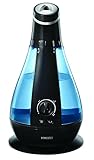 HoMedics Oscillating Cool Mist Ultrasonic Humidifier - 120 Degree Motorized Osciliation, 1 Gallon, Runs up to 48 hours, Adjustable Mist Control, Built-in Night Light, UHE-OC1BK Black