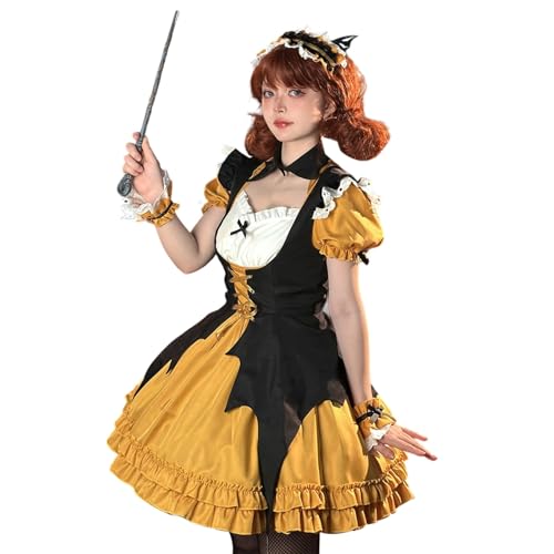 Déguisement sorcière robe Halloween gothique femme avec motif chauve-souris
