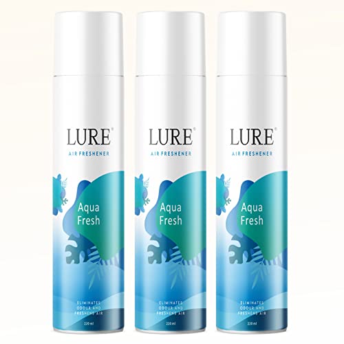 Image of LURE Room Freshener|Solid Air Freshener For Home And Office-Aqua Fresh (220Ml Each, Pack Of 3)