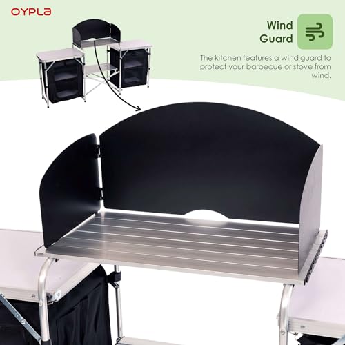 Oypla Large Portable Folding Outdoor Aluminium Camping Travel Kitchen Work Top - Image 4
