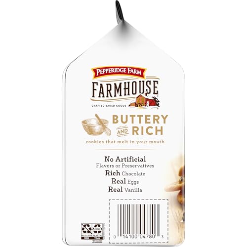 Image of Pepperidge Farm Farmhouse Thin and Crispy Dark Chocolate Chip Cookies, 6.9 OZ Bag (14 Cookies) (Pack of 4)