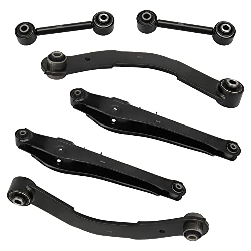 Rear Suspension kit fits for Dodge Caliber 2007 2008 2009 2010 2011 2012 for Jeep Compass Patriot 2007-2017 Upper & Lower Control Arms + Lower Rearward Toe Arms