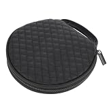 Cabilock Auto CD Tasche mit Stickkaros, Leichte Pu Aufbewahrung Schwarz