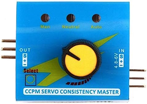 VIPMOON 2 Pack 3CH 4.8-6V Servo Tester CCPM Consistency Master Checker with Reverse Connection Protection, ECS Motor Tester Server Test Servo Centering Tool