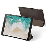 Snugg The B071WCKQ5K Thermoplastic Polyurethane and Polyurethane Leather Ultra Thin Tablet Flip Cover for Apple 10.5 iPad Pro - Dark Roast Brown