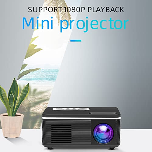 Mini Projetores Portátil, Projetores de Vídeo compatível com AV USB para Filmes Ao Ar Livre e Entret