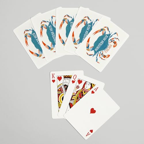 Baraja de poker Northern Neck Virginia cangrejo azul 52 cartas miniatura 7