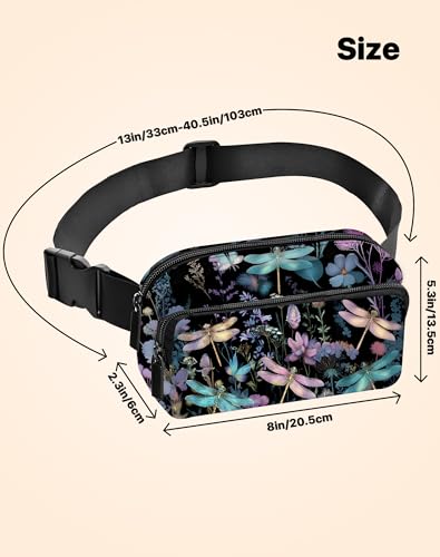 Image of Dragonfly Fanny Pack for Women Belt Bag Fashion Everywhere Waist Pouch Lightweight Crossbody Bags with Adjustable Strap