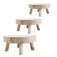 Mini Tabouret Vintage Bois Pour Plantes – Support Pot De Fleurs Intérieur Extérieur, 3 Tailles, Style Rétro