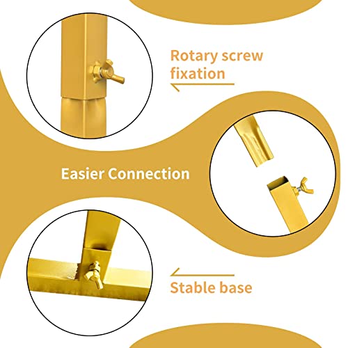 Tongmo 10X10 Ft Heavy Duty Backdrop Stand, Adjustable& Stable Pipe And Drape Stand, Gold Metal Backdrop Stand For Parties Wedding Birthday Photography Photo Booth Background #TOP1