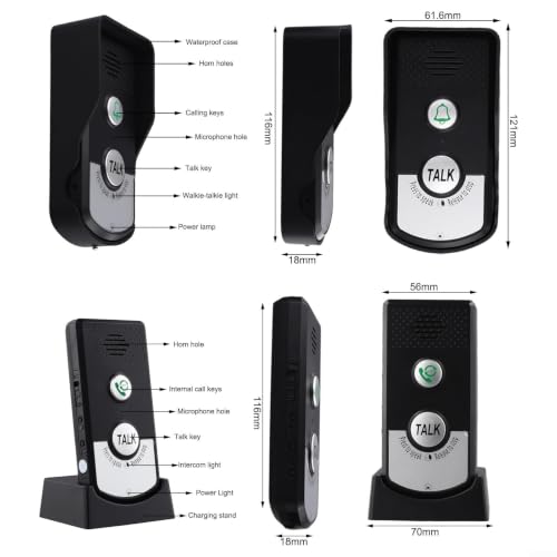 Sonnette sans fil pour maison et carillon étanche IP noir - 6