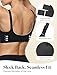 COMFELIE Seamless Bralette Full-Coverage Wirefree Bra Yoga Bra for Seniors Black M