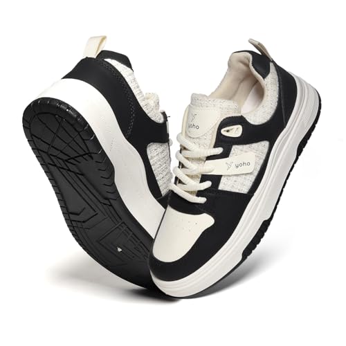Image of YOHO UrbanDash Sneakers for Woman | Strong Grip, Thick Laces, Cushioned Insoles | Comfortable & Stylish for Everyday Use Shoes for Woman /Girls /Ladies -0736