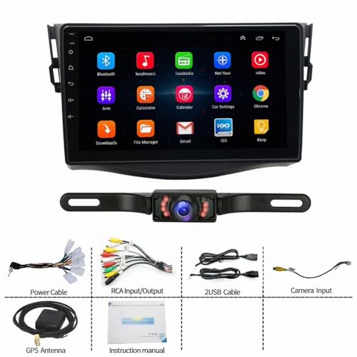 Radio coche 2 DIN con Android Auto inalámbrico y Bluetooth para RAV4 7
