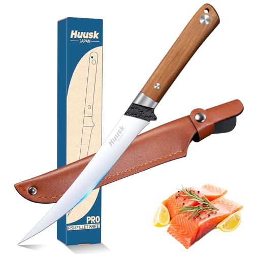 Huusk 7 inch Fillet Knife - Sharp Japanese Fillet Knife for Fish