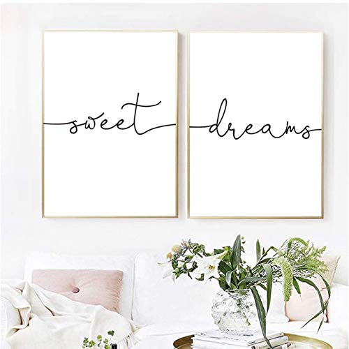 Décoration murale chambre avec affiche moderne Sweet Dreams format 50x70cm - 2