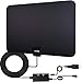 Loutsbe Amplified HD Digital TV Antenna,Indoor HDTV Digital Antenna 80 Mile,Support 4K 1080P Fire tv Stick&All Older TV's HDTV Antenna with Switch Amplifier Signal Booster-Freeview Life Local Channels