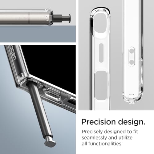 Spigen Ultra Hybrid for Samsung Galaxy S24 Ultra Case, Galaxy S24 Ultra Back Cover (2024) - TPU+Poly Carbonate|Zero One White