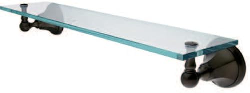 Kingston Brass BA4819ORB Estante de vidrio metropolitano, bronce aceitado, 2-34"