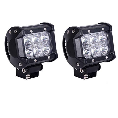 12 volt led lights,2 PCS 18W 4Inch Led Fog Lights Led Work Light Bar Waterproof for Off Road SUV,4X4,Cars,Boat,Mining,Motorcycle