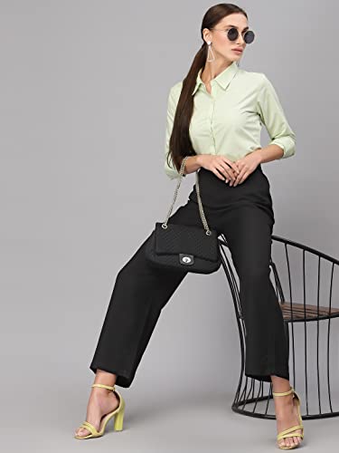 Image of Style Quotient Women Solid Polycotton Regular Formal Shirt