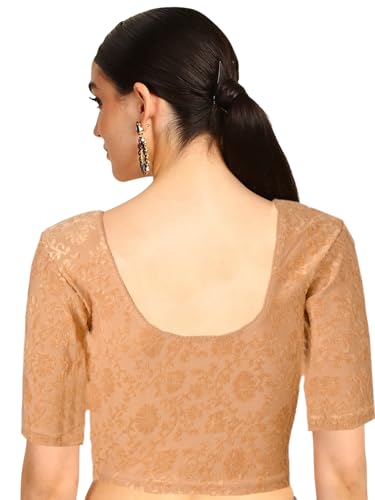 Image of Chandrakala Readymade Blouses for Women Sarees,Stretchable(B202-P)