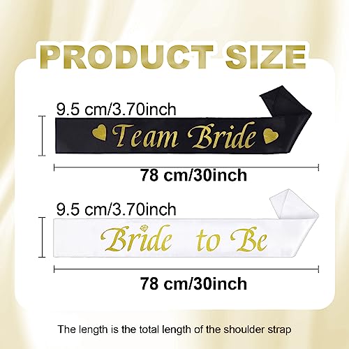 MIVAIUN 12 Pieces Hen Party Sashes Set of Bridesmaid, Hen Party Accessories Sashes Sets - Image 2