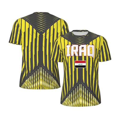 DABOYOZHZH Iraq Flag Cool Iraqans (21) Sports Jersey Mesh T-Shirt 3D Print for Running Cycling Soccer Tennis Fitness Climbing Shirts