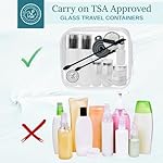 14 Pcs Travel Skincare Containers Set-TSA Approved Toiletry Bag & Glass Travel Bottles for Toiletries Pump, Spray & Dropper Bottles Travel Size Containers for Foundation, Serum Moisturizer Oil & Cream - Image 4