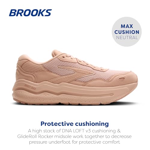 Brooks Women’s Ghost Max Suede/Leather Neutral Running & Walking Shoe - Rose/Tuscany - 10 Medium - image 2
