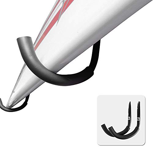 BPS Minimalist Surfboard Wall Mount - Heavy Duty Marine Grade Aluminum Soft Padding