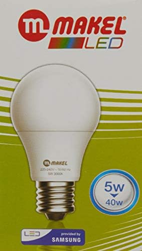 Makel Led Ampul, 5 W, 3000 K, Sıcak Beyaz